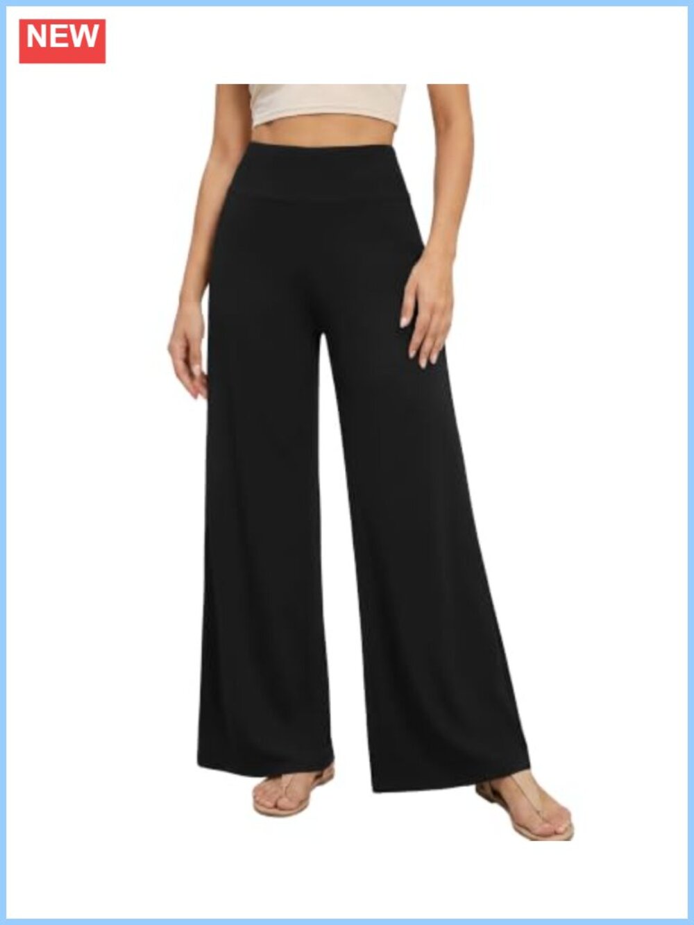 Wide Leg Palazzo Pants High Waist Yoga Dress Pants Womens Comfortable Lounge
